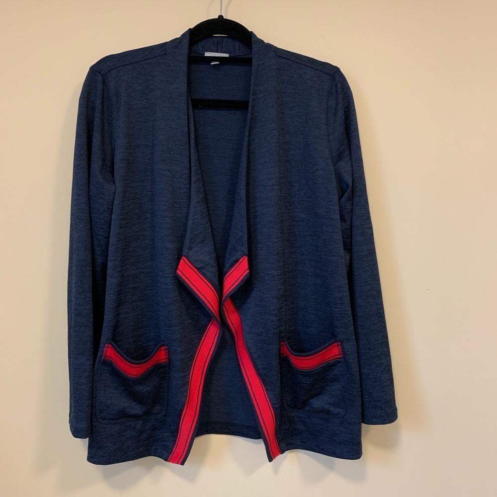 T By Talbots Open Front Draped Cardigan Sweater - image 1